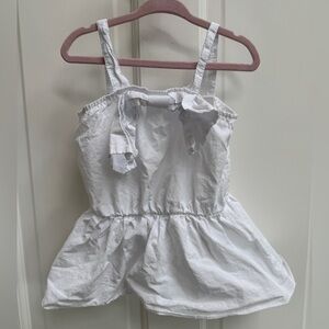 PatPat White Girls 4-5Y 4 5 Ruffle Sleeveless Top Blouse